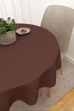 Vorschau Colmar #3J von Lysel - Tischdecke rund in jeansblau schokobraun