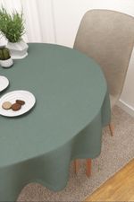 Vorschau Eliane #3J von Lysel - Tischdecke rund in beige mintgrün