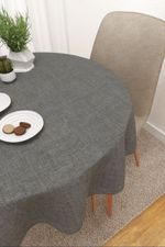 Vorschau Malaga #3J von Lysel - Tischdecke rund in braunbeige grau