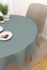 Vorschau Mazapil #3J von Lysel - Tischdecke rund in cremeweiß taubenblau