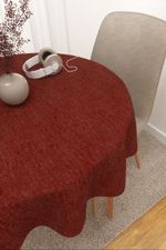 Vorschau Mazatlan #3J von Lysel - Tischdecke rund in perlweiß rotorange