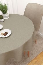 Vorschau Rarata #3J von Lysel - Tischdecke rund in anthrazit quarzgrau