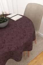 Vorschau Rosebud #3J von Lysel - Tischdecke rund in apfelgrün aubergine