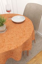 Vorschau Rosebud #3J von Lysel - Tischdecke rund in apfelgrün orangegelb