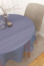 Vorschau Santani #3J von Lysel - Tischdecke rund in blaulila enzianblau