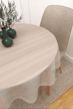 Vorschau Santani #3J von Lysel - Tischdecke rund in blaulila hellgrau