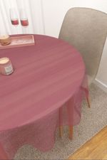 Vorschau Santani #3J von Lysel - Tischdecke rund in blaulila purpur