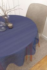 Vorschau Santani #3J von Lysel - Tischdecke rund in blaulila saphirblau