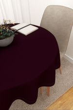 Vorschau Scuro #3J von Lysel - Tischdecke rund in blaugrau beere