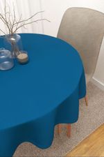 Vorschau Scuro #3J von Lysel - Tischdecke rund in blaugrau himmelblau