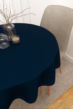 Vorschau Scuro #3J von Lysel - Tischdecke rund in blaugrau nachtblau