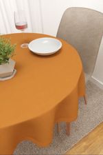 Vorschau Scuro #3J von Lysel - Tischdecke rund in blaugrau ocker