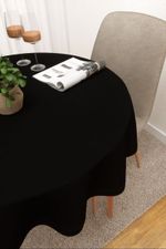 Vorschau Scuro #3J von Lysel - Tischdecke rund in blaugrau schwarz