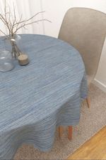 Vorschau Tijuana  #3J von Lysel - Tischdecke rund in perlweiß graublau