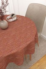 Vorschau Tijuana  #3J von Lysel - Tischdecke rund in perlweiß rotorange