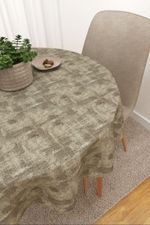 Vorschau Yahualica  #3J von Lysel - Tischdecke rund in maigrün braun