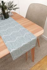 Vorschau Buguma #3J von Lysel - Tischläufer in Hellbeige Graugrün