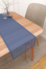 Vorschau Santani #3J von Lysel - Tischläufer in kastanienbraun enzianblau
