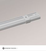 Vorschau SET Vorhangschiene 115cm mit 2 Innenläufen für Deckenmontage in Weiß #1W grau