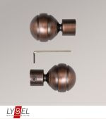 Vorschau Lysel - 1 Paar Endstücke Kugel für Opal-Stangen #1W bronze
