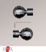 Vorschau Lysel - 1 Paar Endstücke Kugel für Opal-Stangen #1W titan