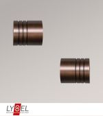 Vorschau Lysel - 1 Paar Endstücke Zylinder für Opal-Stangen #1W bronze
