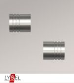 Vorschau Lysel - 1 Paar Endstücke Zylinder für Opal-Stangen #1W edelstahl-optik