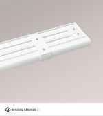 Vorschau SET Vorhangschiene 115cm mit 4 Innenläufen für Deckenmontage in Grau #1W weiß