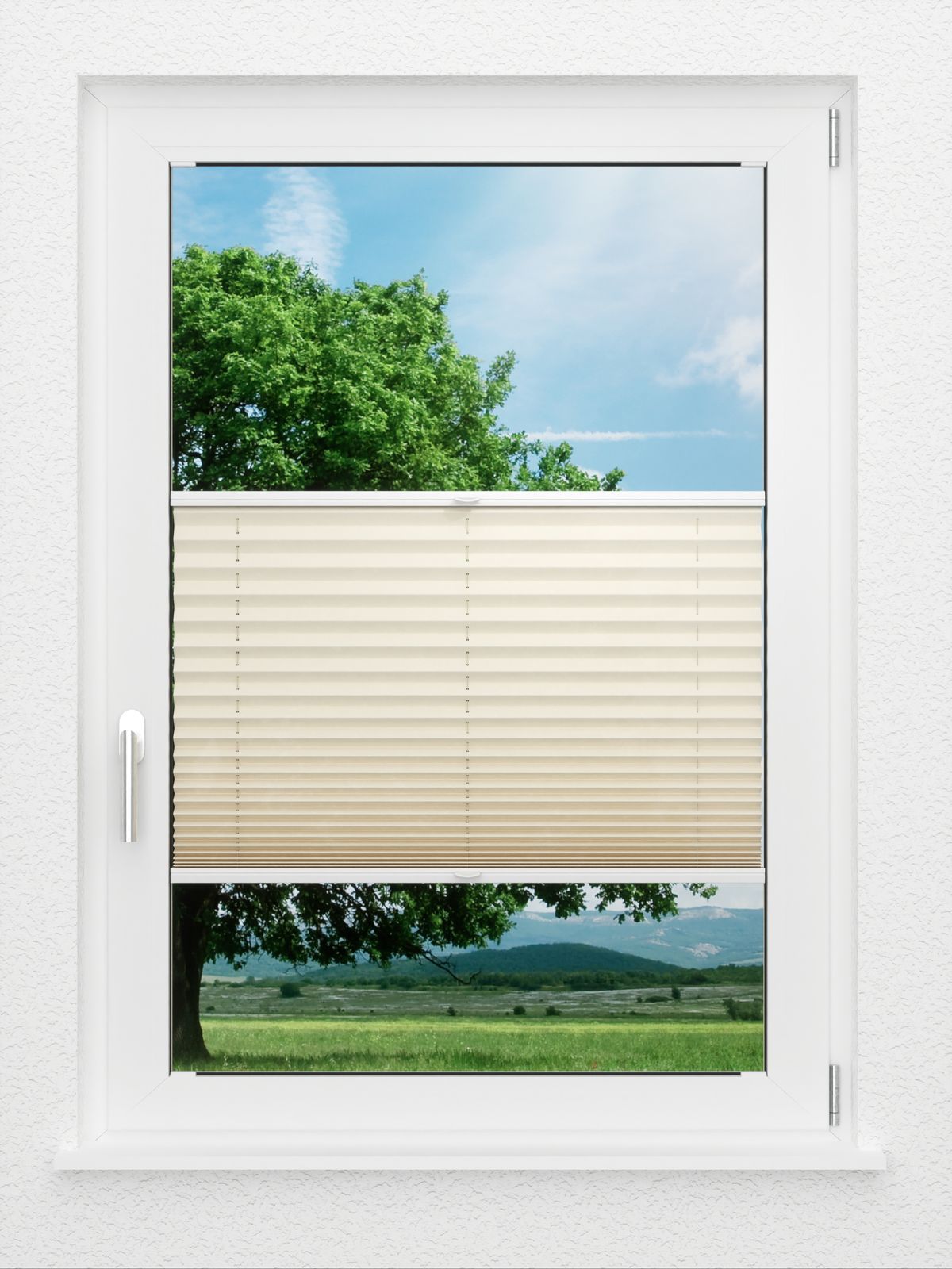 Detailansicht LYSEL HOME Plissee 133A Elva Krepp