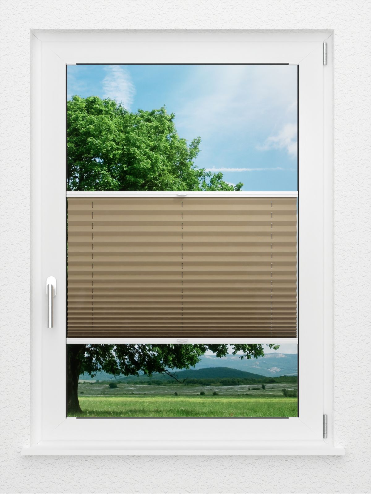 Detailansicht LYSEL HOME Plissee 234A Elva Krepp