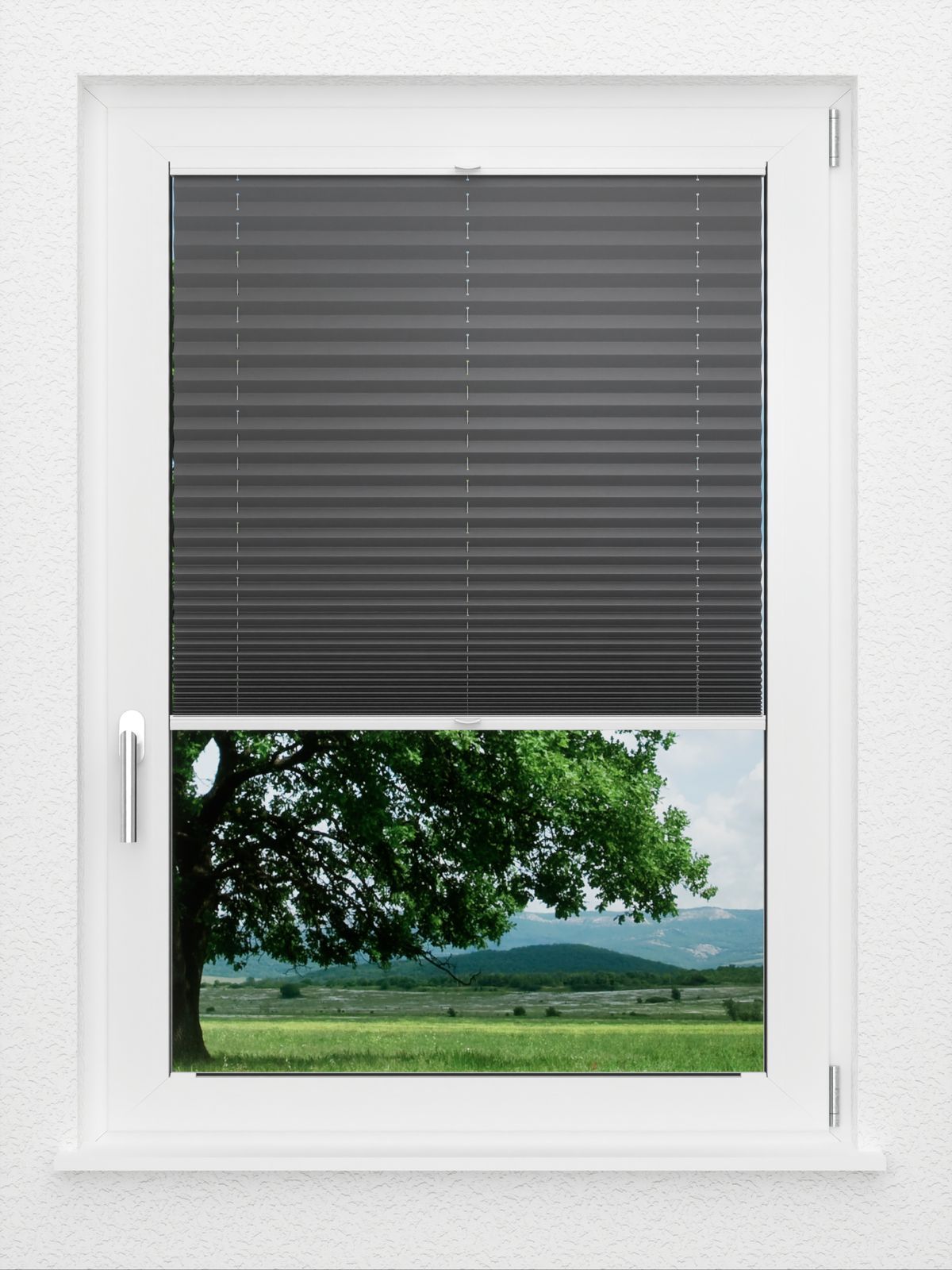 Detailansicht LYSEL HOME Plissee 233A Elva Krepp