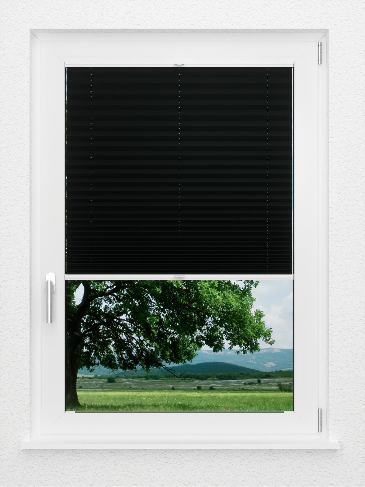 Detailansicht LYSEL HOME Plissee 240A Elva Krepp Pearl