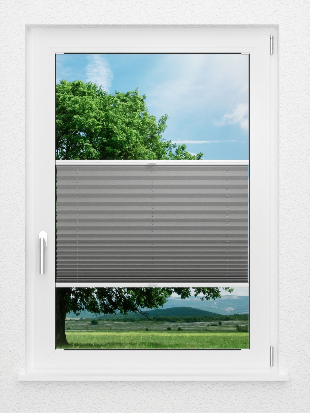 Detailansicht LYSEL HOME Plissee 136A Bari Crush Pearl