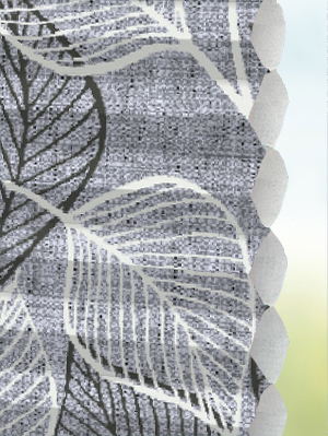 Stoff Plissee Ma&szlig;anfertigung DUETTE® Blätter grau 2738 A003